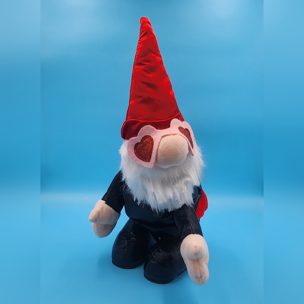Red Hat Holiday Dancing Booty Gnome with Heart Glasses